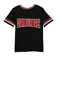 Boys Savage 02 Short Sleeve Football Jersey