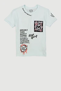 Boys Dream It Then Make It Happen Graphic Tee, Blue, Size 10-12