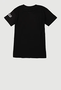 Boys Dream Big Fear Nothing Teddy Graphic Tee, Black, Size 8