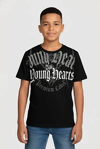 Boys Young Hearts Premium Label Graphic Tee