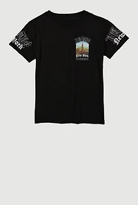 Boys Hustle New York Graphic Tee, Black, Size L
