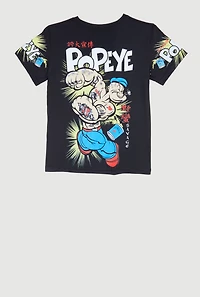 Boys Popeye Savage Graphic Tee, Black, Size M