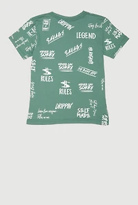 Boys Savage Drippin Legend Bear Graphic Tee