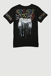 Boys Cant Stop My Drip Graphic Tee, Black, Size S