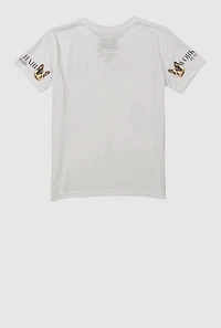 Boys Work Hard Play Hard Graphic Tee, White, Size S