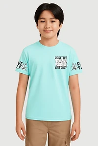 Boys Positive Tokyo Racing Graphic Tee, Blue, Size S