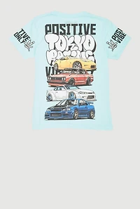 Boys Positive Tokyo Racing Graphic Tee, Blue, Size S