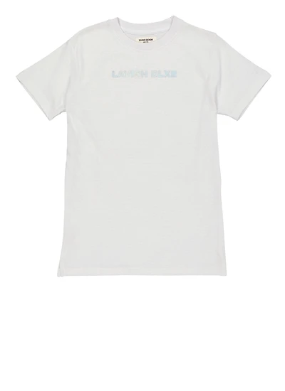 Boys Lavish Short Sleeve Graphic Tee, White, Size 18-20