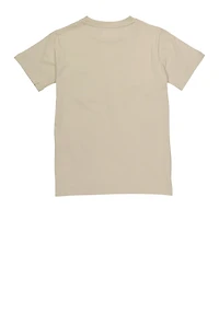 Boys DLXE Short Sleeve Graphic Tee, Beige, Size XL