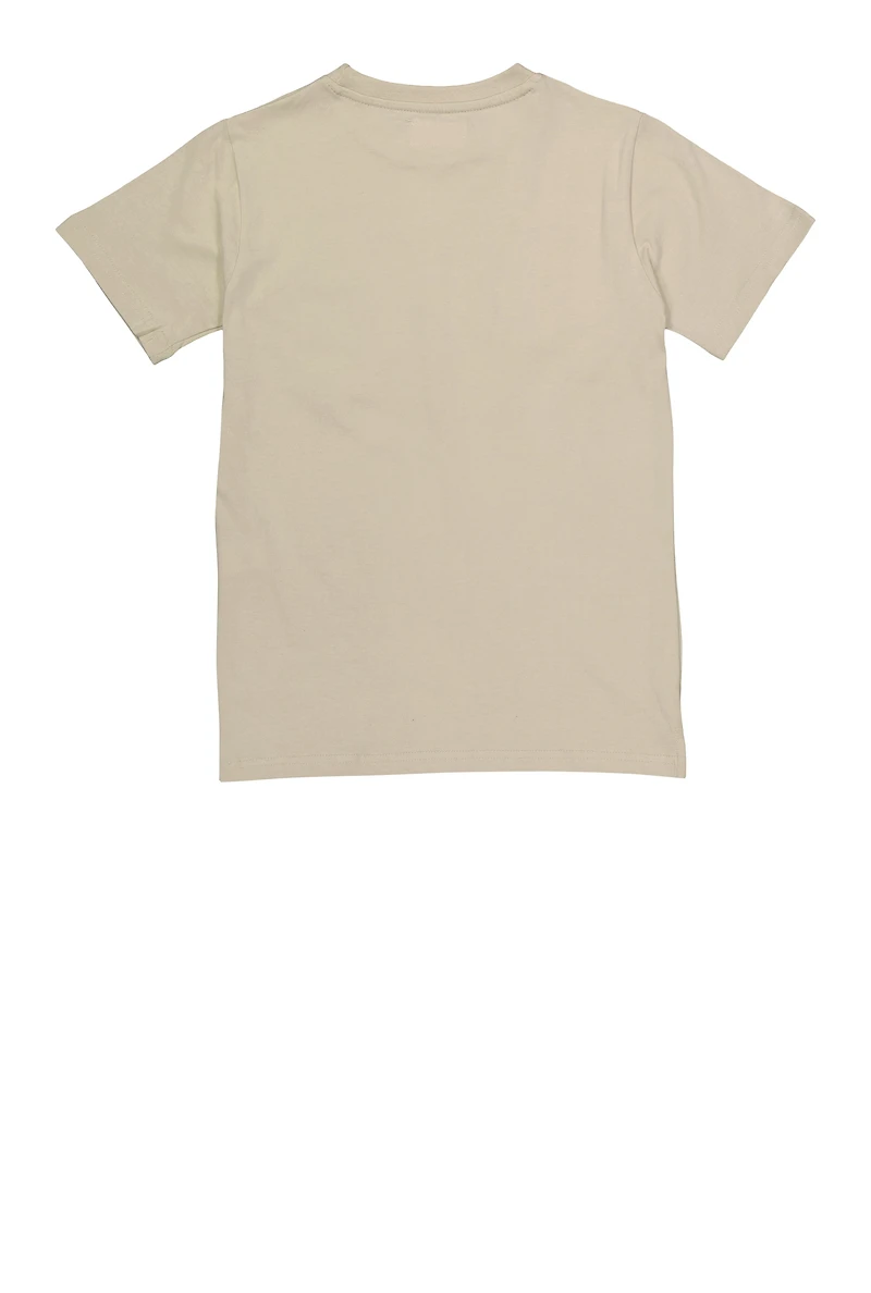 Boys DLXE Short Sleeve Graphic Tee, Beige,