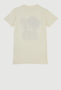 Boys Chenille Patch Bling Teddy Graphic Tee, Beige,