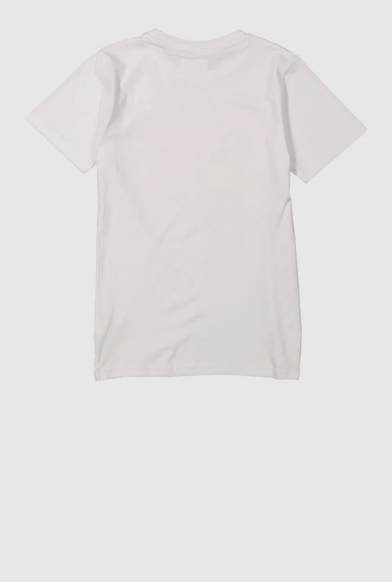 Boys Rhinestone Get It Done Graphic Tee, White, Size 18-20