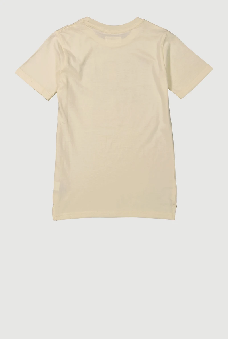 Boys Rhinestone Get It Done Teddy Graphic Tee, Beige, Size 10-12