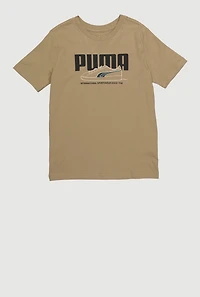 Boys Sneaker Graphic Tee, Brown, Size L