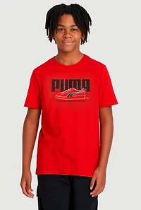 Boys International Sportswear Graphic Print Tee, Red, Size L