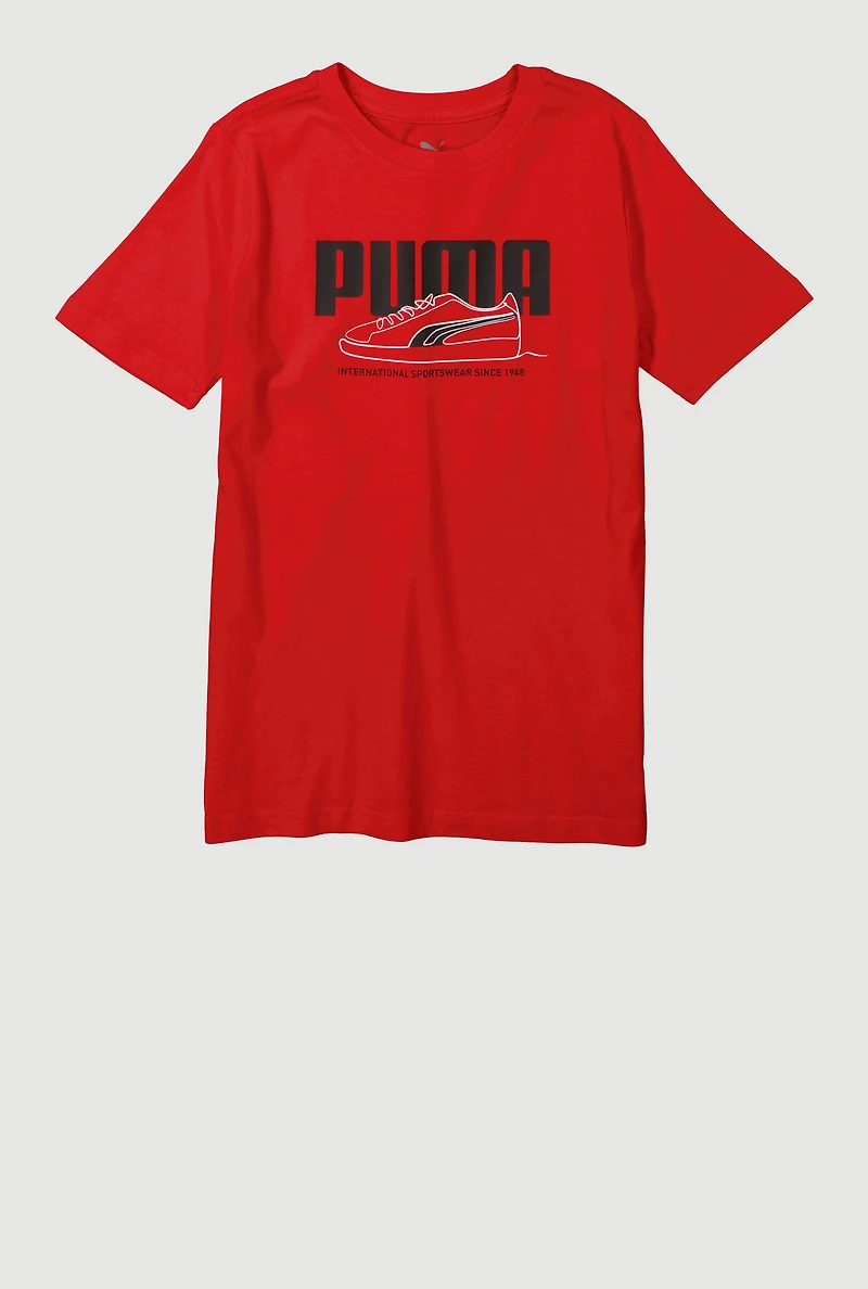 Boys International Sportswear Graphic Print Tee, Red, Size XL