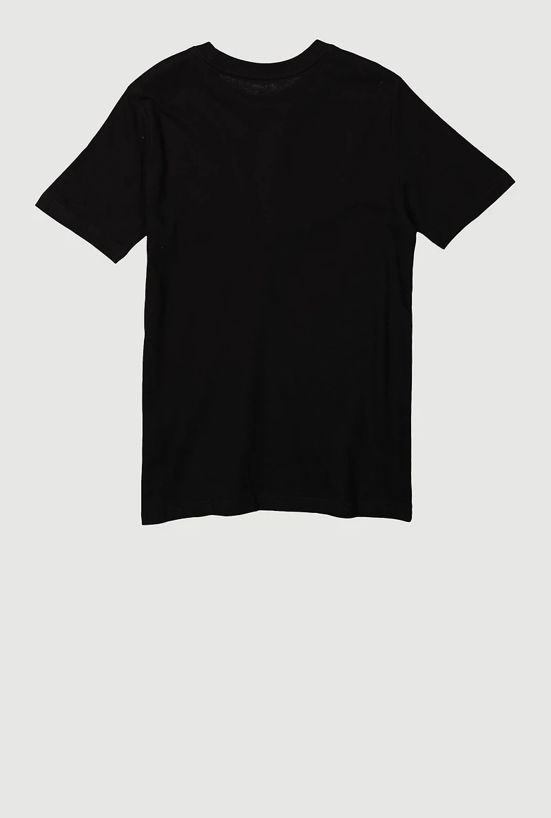 Boys Logo Graphic Print Tee, Black, Size L