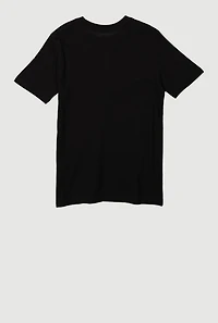 Boys Logo Graphic Print Tee, Black, Size L