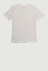 Boys Logo Graphic Crew Neck T-Shirt, White,