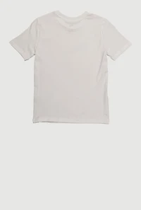 Boys Graphic Logo Crew Neck T-Shirt, White,