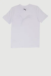 Boys Puma Logo Graphic Tee and Socks, White, Size 14-16
