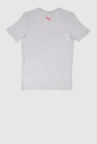 Boys Marled Puma Logo Graphic Tee and Socks