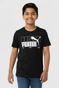 Boys Puma The No 1 Logo Graphic Tee and Socks