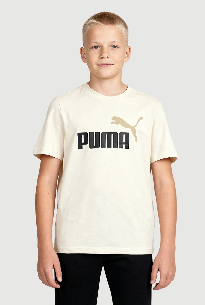 Boys Puma Logo Graphic Tee with Socks