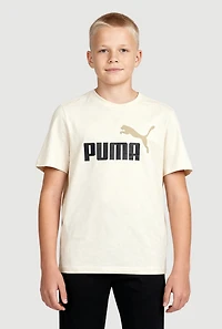 Boys Puma Logo Graphic Tee with Socks