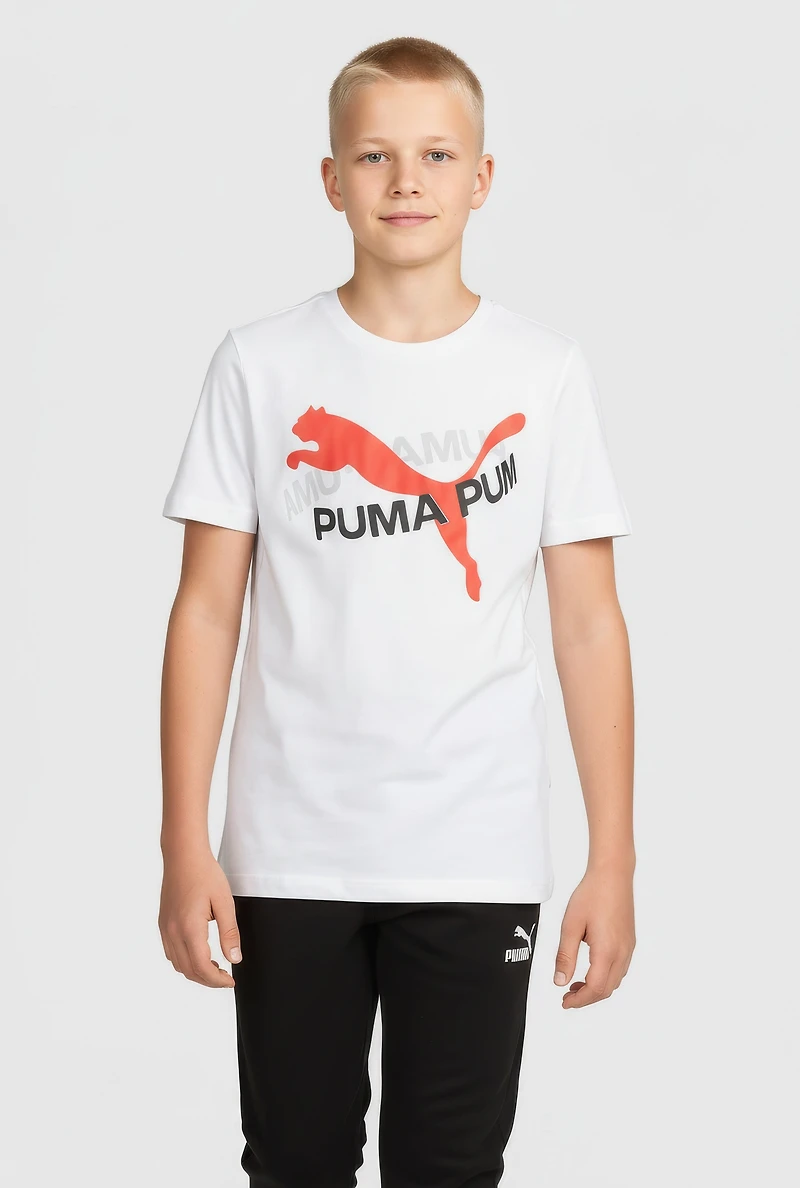 Boys Puma Orbit Graphic Tee and Socks