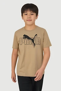 Boys Puma Logo Graphic Tee and Contrast Trim Socks