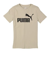 Boys Puma Graphic Tee, Beige, Size 14-16