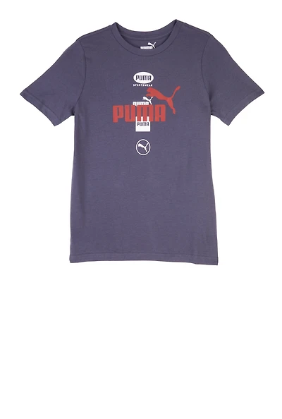 Boys Puma Logo Short Sleeve Top