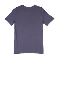 Boys Puma Logo Short Sleeve Top, Blue, Size L