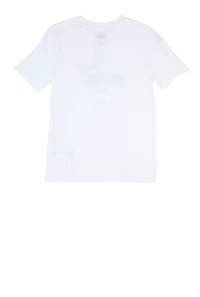 Boys Puma Logo Crew Neck Top, White,