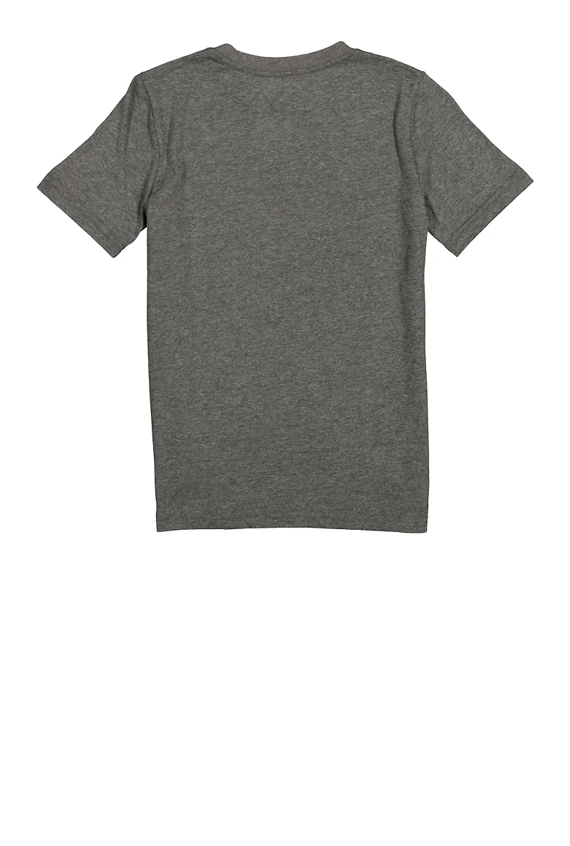 Boys Puma Marled Graphic Tee, Grey, Size M