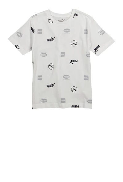 Boys Puma Printed Crew Neck T Shirt