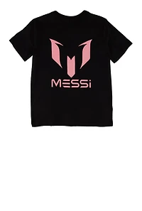 Boys Messi Logo Short Sleeve T Shirt