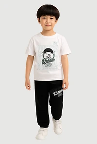 Little Boys Dream Big Graphic Tee and Sweatpants Set