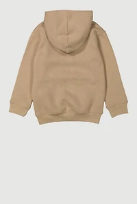 Little Boys Saints Graffiti Print Hooded Sweatshirt, Beige, Size 4