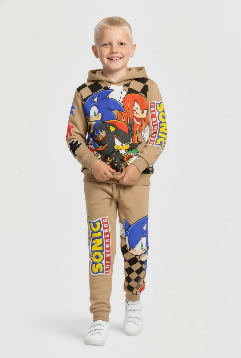 Little Boys Sonic The Hedgehog Graphic Hoodie and Joggers