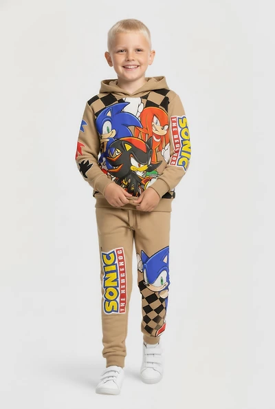 Little Boys Sonic The Hedgehog Graphic Hoodie and Joggers