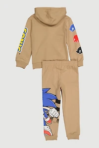 Little Boys Sonic The Hedgehog Graphic Hoodie and Joggers