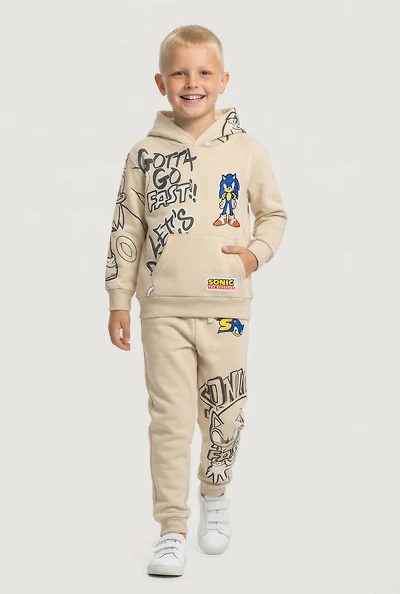 Little Boys Gotta Go Fast Sonic Graphic Hoodie and Joggers