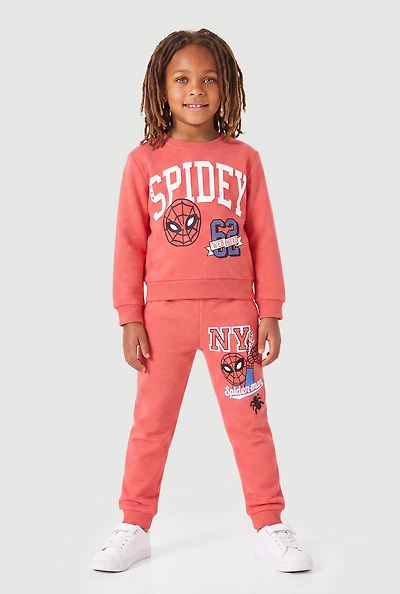Little Boys Spidey Graphic Sweatshirt and Joggers