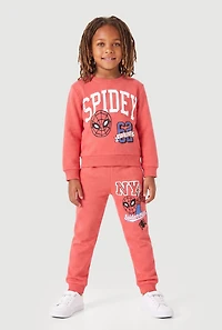 Little Boys Spidey Graphic Sweatshirt and Joggers