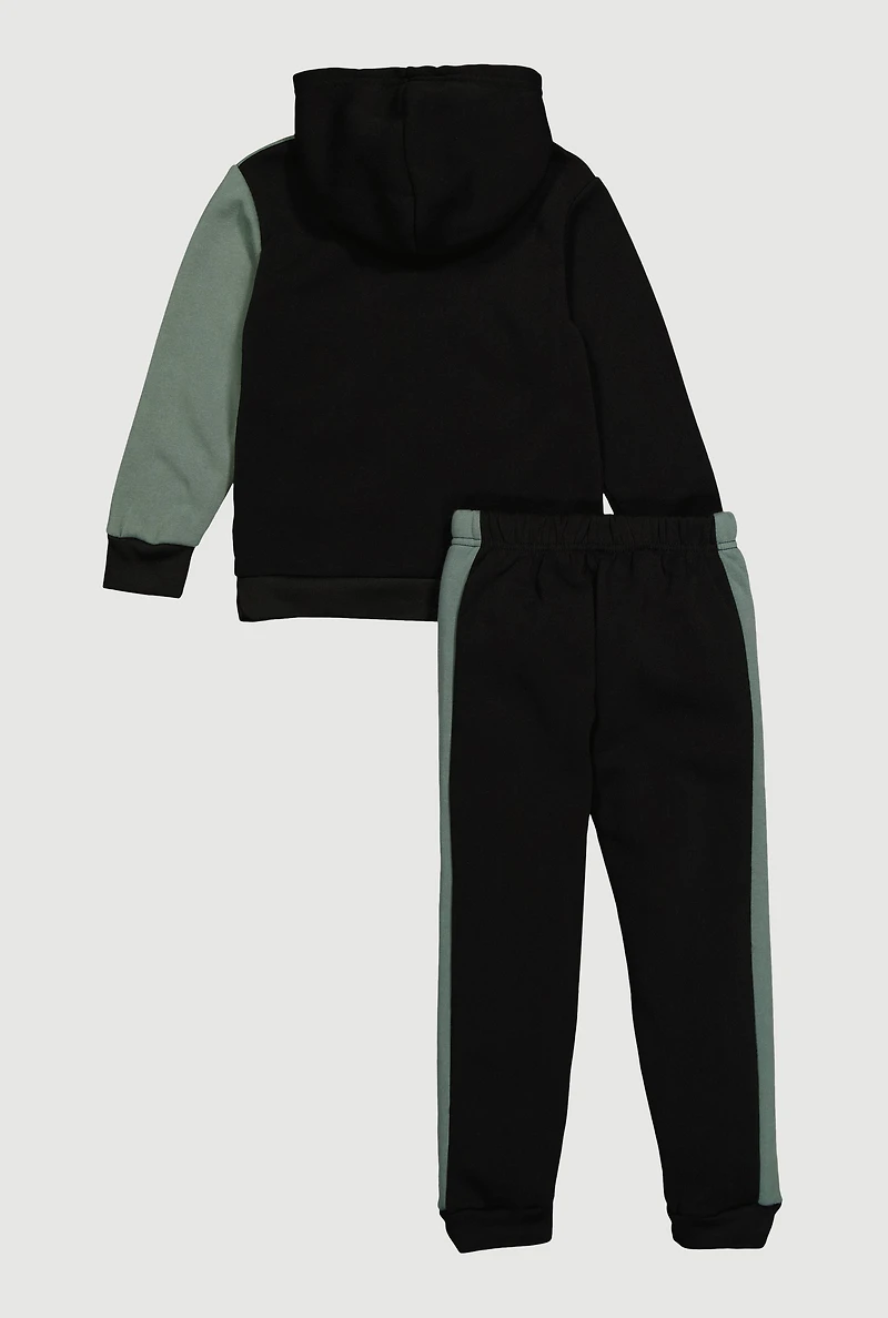 Little Boys Fearless Color Blocked Hoodie and Joggers, Multi,
