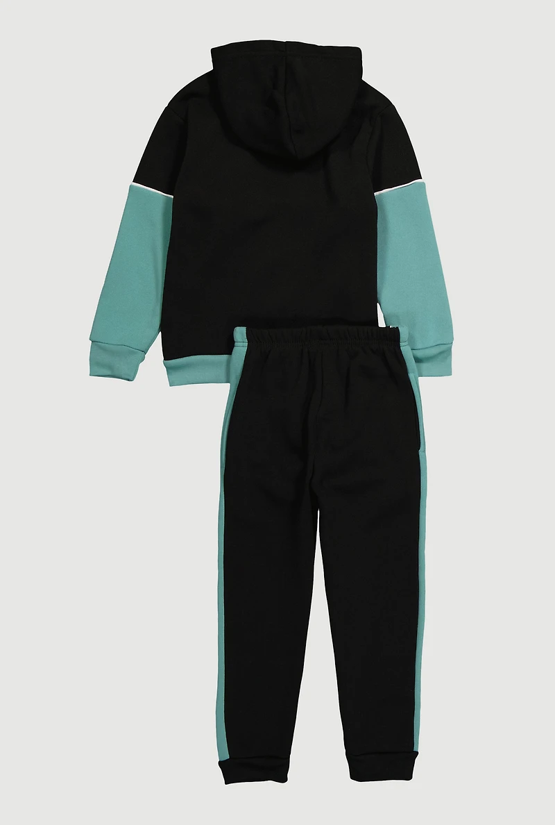 Little Boys Respect Basketball Legend 23 Hoodie and Joggers, Multi, Size 5-6