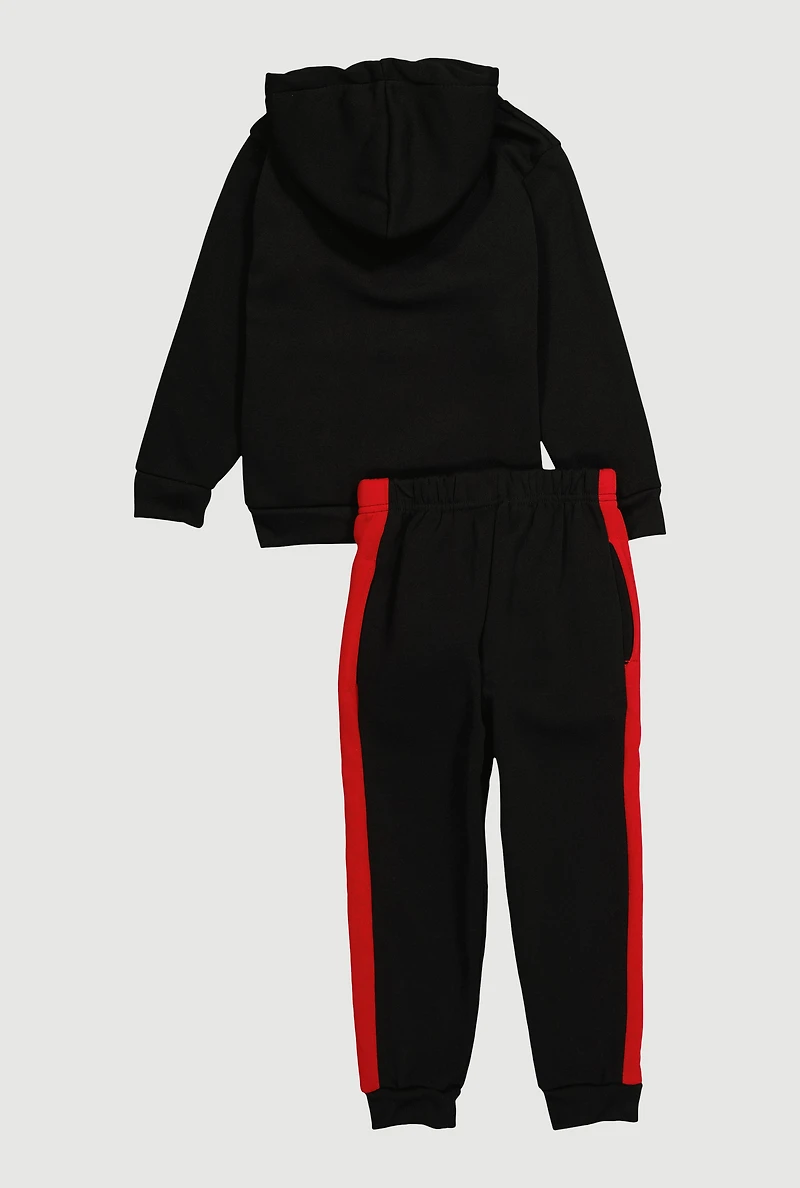 Little Boys Legend 23 Hoodie and Joggers, Black, Size 7