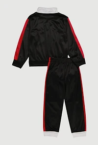 Little Boys Color Block Track Jacket and Sweatpants Set
